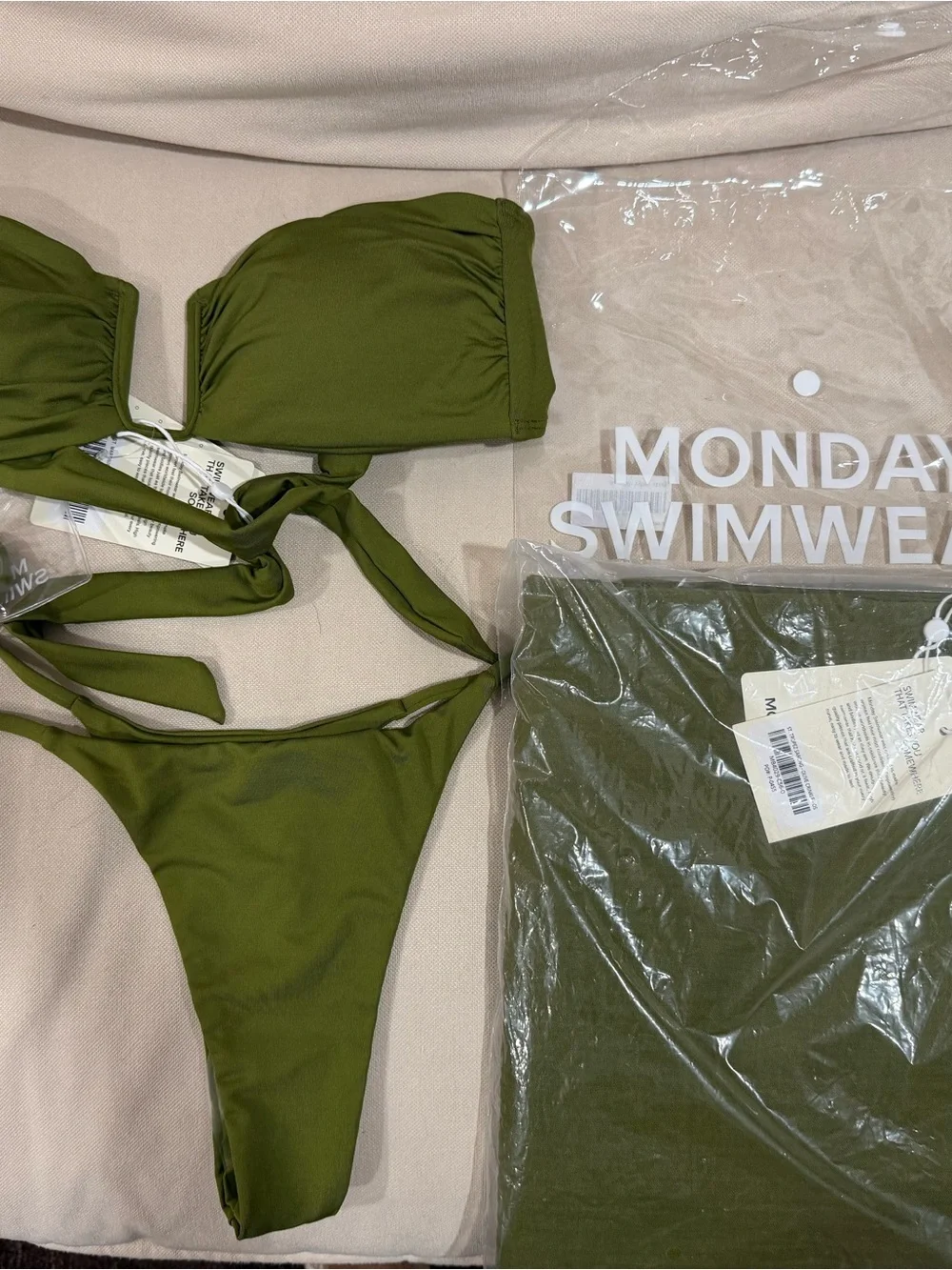 Monday Swimwear St Martinique Bandeau + Brazil Thong + St Tropez Sarong